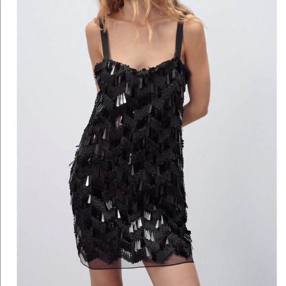 ZARA SEQUIN MINI DRESS - Picture 5 of 8
